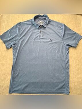 Tommy Bahama IslandZone Performance Polo - Heathered Blue - Size L